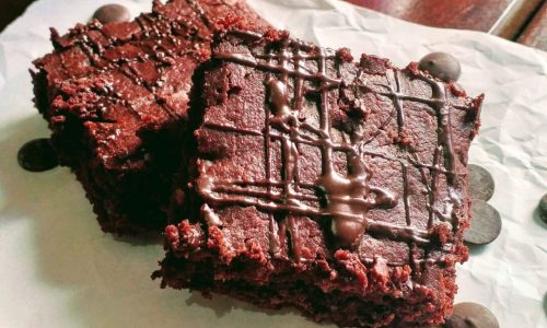 Brownie de Batata Doce com Cobertura de Chocolate