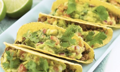 Tacos de Jaca com Guacamole